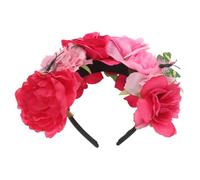Gatuida Vintage Butterfly Simulated Flower Headband for Mexican Day Dead Costume Realistic Floral Crown Accessory Stylish Halloween Party Wear Cosplay and Cultural Celebration