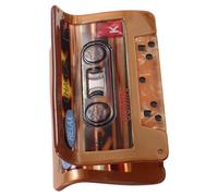 Gatuida Vintage Cassette Tape Hair Clip with Secure Grip Acetate Shark Shaped Claw Clip for Women Unique Retro Music Note Hair Accessory