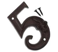 Gatuida Vintage Cast Iron Door Number Heavy Duty Hammered Metal Address Sign for House Outdoor Use with Antique Irregular Surface Suitable for Mailbox and Number Coding