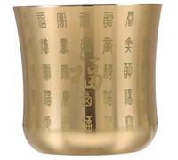 Gatuida Vintage Chinese Brass Tea Cup Elegant Retro Drink Mug with Smooth Finish for Tea and Juice Unique Handcrafted Design for Home and Everyday Use