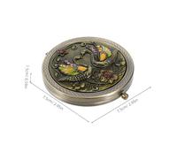 Gatuida Vintage Compact Double Sided Cosmetic Mirror Portable Small Retro Makeup Mirror for Travel Pocket Handbag Durable Metal Design Birthdays Weddings and Everyday Use