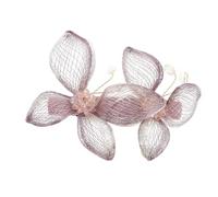 Gatuida Vintage Double Butterfly Spring Hair Clips for Women Elegant Pink Crystal Copper Wire Barrettes with Sparkly Zircon Comfortable and Hair Jewelry for Weddings Parties and Daily Wear