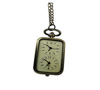 Gatuida Vintage Double Movement Pocket Watch Necklace Pendant Chain for Men and Women Retro Dual Dial Fob Watch with Accurate Timekeeping Stylish Daily Wear and Parties