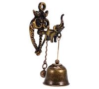 Gatuida Vintage Elephant Door Bell Iron Wall Mounted Bell for Home Decoration Hanging Ornament for Gate Garden and Patio Crisp Sound with