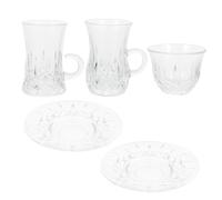 Gatuida Vintage Gourd Shaped Turkish Coffee Cup Set with European Style Small Glass Tea Cups for Hot Beverages Elegant Design for Sipping Black Tea and Communal Use