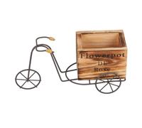 Gatuida Vintage Iron Bicycle Planter Model Decorative Flower Pot Stand for Home Office Tabletop Rustic Craft Sculpture for Accent