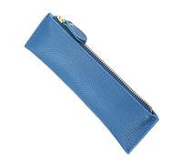 Gatuida Vintage Leather Pen Holder Protective Bag with Litchi Texture Creative Simple Pen Case Pouch for Office School Students Blue Writers