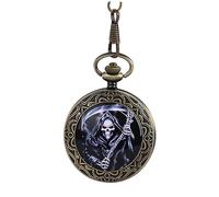 Gatuida Vintage Pocket Watch Bronze Alloy Mechanical Timepiece with Roman Numerals Dial Compact for Men Women Christmas Valentine Fathers Day