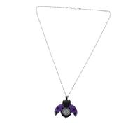 Gatuida Vintage Violet Insect Pocket Watch Pendant with High Precision Quartz Movement, Alloy and Glass Materials, Unique Retro Design for Handbags Accessories and Random Style