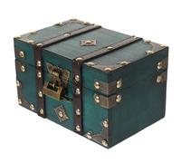 Gatuida Vintage Wooden Storage Box Large-capacity Sturdy Jewelry Chest with Metal Lock Versatile Rustic Trinket Storage Box Suitable for Home Organisation
