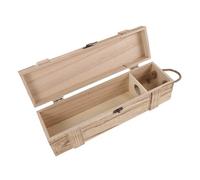 Gatuida Vintage Wooden Wine Bottle Storage Box with Locking Latch and Rope Handle, Single Bottle Carrier for Festive Events and Birthdays, Enhanced Durability and Elegant Retro Style