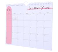 Gatuida Wall Calendar Macaron Colors Monthly Hanging Calendar with Twin Wire Binding and Hanging Hook Blocks for Easy Planning Paper Construction Resistant to Fading Modern Design for Home