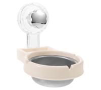 Gatuida Wall Hanging Ashtray with Suction Cup and Lighter Slot, Detachable Plastic and Metal Ash Container for Bathroom and Home, Modern Minimalist Stylish Design