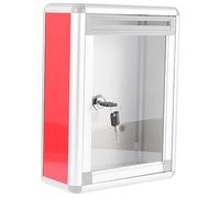 Gatuida Wall Mount Locking Suggestion Box with Transparent Front Secure Letter Storage for Office School Factory Use Safe Complaint and Mail Collection Case