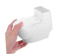 Gatuida Wall Mounted Toilet Shaped Ashtray Creative Nodrill Design PP and Stainless Steel Indoor Smoking Ash Holder for Bathroom and Small Spaces Space Saving Storage Container