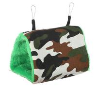 Gatuida Warm Parrot Hammock Bird Nest Cozy Cotton Hanging House for Small Birds Durable Camouflage Design for Budgies Cockatiels