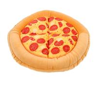 Gatuida Warm Plush Cat Bed House with Squeaky Indoor Pizza Shaped Mat for Cozy Soft Hideout Providing Security and Comfort for Cats Yellow Fruit Design