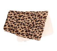 Gatuida Washable Dog Mat: Reusable Warm Pet Mat Thick Leopard Print Blanket Cat Pad for Small Animals Comfort Warmth Soft Puppy Blanket for Indoor and Outdoor Floor Bed