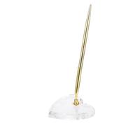 Gatuida Wedding Guest Signing Pen with Heart-shaped Acrylic Base Stand Metal Ballpoint for Bridal Ceremonies Anniversary Receptions Birthday Banquets and Office Use Stable Nonslip Holder