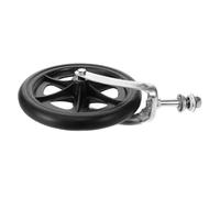 Gatuida Wheelchair Front Fork Bearing Wheel Assembly Black Wheel Durable Replacement Smooth Steering Front Small for Various Models