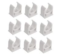 Gatuida White Pipe Clamps U Shaped Talon Holder Clips for Water Hose Support Fast Installation Suitable for Plumbing Cable Gas and Water Pipes