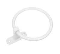 Gatuida White Wall Mounted Hand Towel Ring Holder Space Saving Aluminum Bathroom Towel Hanger with Minimalist Round Design for Kitchen Laundry Rooms No Drilling Installation