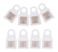 Gatuida Wine Bottle Boxes Easy to Carry and Practical 25pcs White Paper Wine Boxes with Window and Hanging Feature for Outdoor Travel and Many Occasions