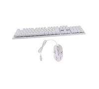 Gatuida Wired Keyboard and Mouse Set for Gamers Featuring Luminous Plastic Construction with Non Conflict Design, 104 Keys Mechanical Keyboard and 4 Keys Mouse, for Office and Cafe Use