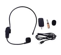 Gatuida Wireless Headset Microphone Uhf 2-in- with Receiver, Head-mounted Vocal Microphone, Voice Amplifier, Plastic Material, Includes 3.5mm to 6.35mm Adapter and USB Cable, Suitable