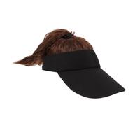 Gatuida Women Baseball Cap Wig Hat with Long Curly Ponytail Sun Protection Brim Soft Comfortable Fit for Outdoor Sports Hiking Golf Tennis Fishing Camping Black Cap with Light Brown Hair
