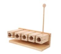 Gatuida Wood Block Percussion Instrument with Mallet Tones Ergonomic Design for Montessori Orff Music Education Hand Percussion Block for Early Learning and Group Play