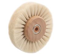 Gatuida Wood Core Brush Wheel for Drill Multi Row White Bristle Polishing and Rust Removal Brush Efficient Cleaning Tool for Stone Crevices and Jade Buffing