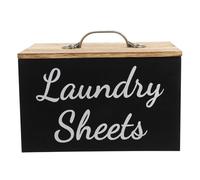 Gatuida Wood Dryer Sheet Holder Wooden Laundry Room Organizer Container Minimalist Design Easy Access Dryer Sheet Storage Box for Laundry Room Jars and Accessories