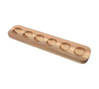 Gatuida Wood Egg Storage Holder with 6 Grids Wooden Chicken Egg Holder Smooth Surface Simple Elegant for Kitchen Fridge Storage