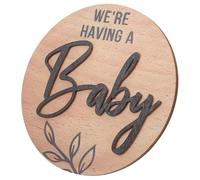 Gatuida Wooden Arrival Sign Commemorative Birth Announcement Plaque for Hospital and Home Decoration Elegant Newborn Keepsake with Detailed Patterns Safe Natural Material Birth Marker