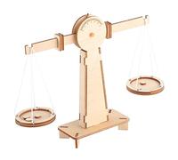 Gatuida Wooden Balance Scale for Educational Leverage Weighing Smooth Texture Interactive Parent Activity for Ages