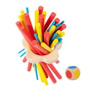 Gatuida Wooden Balance Stick Game Montessori Color Matching for Hand-eye Coordination Patience Strategy Reaction Training Balance Competition for Family Party and Educational Play