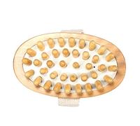 Gatuida Wooden Bath Massage Brush No Handle Body Scrubber with Smooth Heads for Circulation Improvement and Skin Exfoliation Rubber and Wood Material