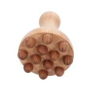 Gatuida Wooden Body Point Massager with Rolling Beads for Acupoint Stimulation Natural Wood Meridian Brush for Scalp and Full Body Massage Relief and Blood Flow Improvement Tool