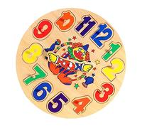 Gatuida Wooden Digital Clock Educational DIY Clock for Shape and Color Recognition Interactive Learning Tool for Awareness for Family Bonding and Kindergarten Activities