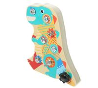 Gatuida Wooden Dinosaur Shaped Screwdriver Board for Early Educational Sensory Activity Enhances Hand-eye Coordination Cognitive Skills Interaction Materials