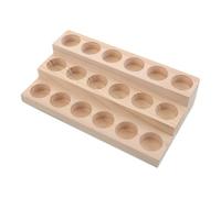 Gatuida Wooden Essential Oil Display Rack 3-Tier 18 Slot Organizer for 15ml Glass Bottles Tabletop Aromatherapy Holder for Travel and Home Use
