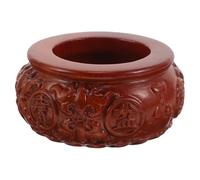 Gatuida Wooden Feng Shui Treasure Basin Wealth Money Bowl Decorative Red Rosewood Offering Bowl for Home Office Good Luck Prosperity Blessings