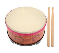 Gatuida Wooden Floor Drum Red Flower Percussion Instrument for Lightweight Portable Learning Inspiring Musical Talent Coordination Skills for Indoor