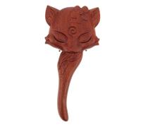 Gatuida Wooden Fox Paddle Hair Brush Scalp Massage Comb Medium Size Cartoon Carved Anti-static Hairbrush for Thick Curly Hair Men Women Kids