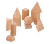 Gatuida Wooden Geometric Solid Blocks Educational for Smooth Shape Matching Building Cognitive Development Plaything for Parent Interaction and Early Learning