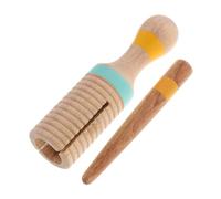 Gatuida Wooden Guiro Percussion Instrument for Durable Hand Percussion with Pure Sound Compact and Portable Orff Music Tool for Early Learning at Home and Kindergarten