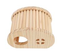 Gatuida Wooden Hamster Hideout Hut for Private Space and Breed Box | Lovely Shape, Lightweight Wood Build, for Hamster and Hedgehog Decor, Small Animal House