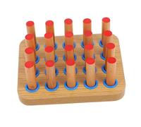 Gatuida Wooden Hand Exercise Peg Board with Pegs for Finger Dexterity and Hand Eye Coordination Training Solid Wood Rehab Tool for Fine Motor Skills and Stroke