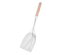 Gatuida Wooden-Handled Fried Spoon French Fries Metal Frying Scoop French Fry Spoon Soup Oil Filter Stainless Steel Silver